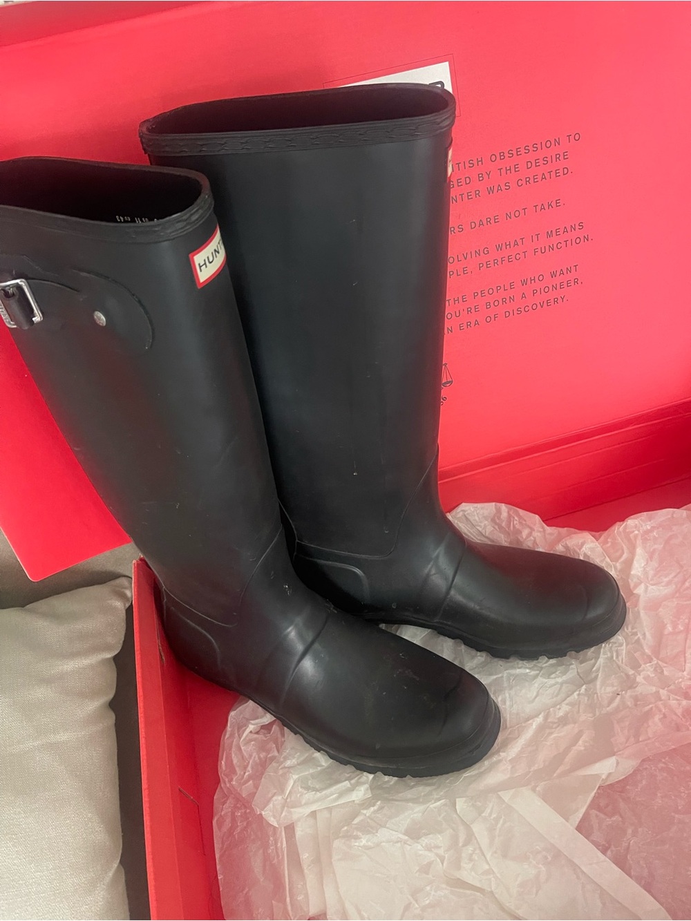 Hunter Black Women's Tall Rain Boots